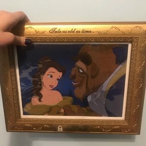 Two beauty and the beast frames lithograph picture